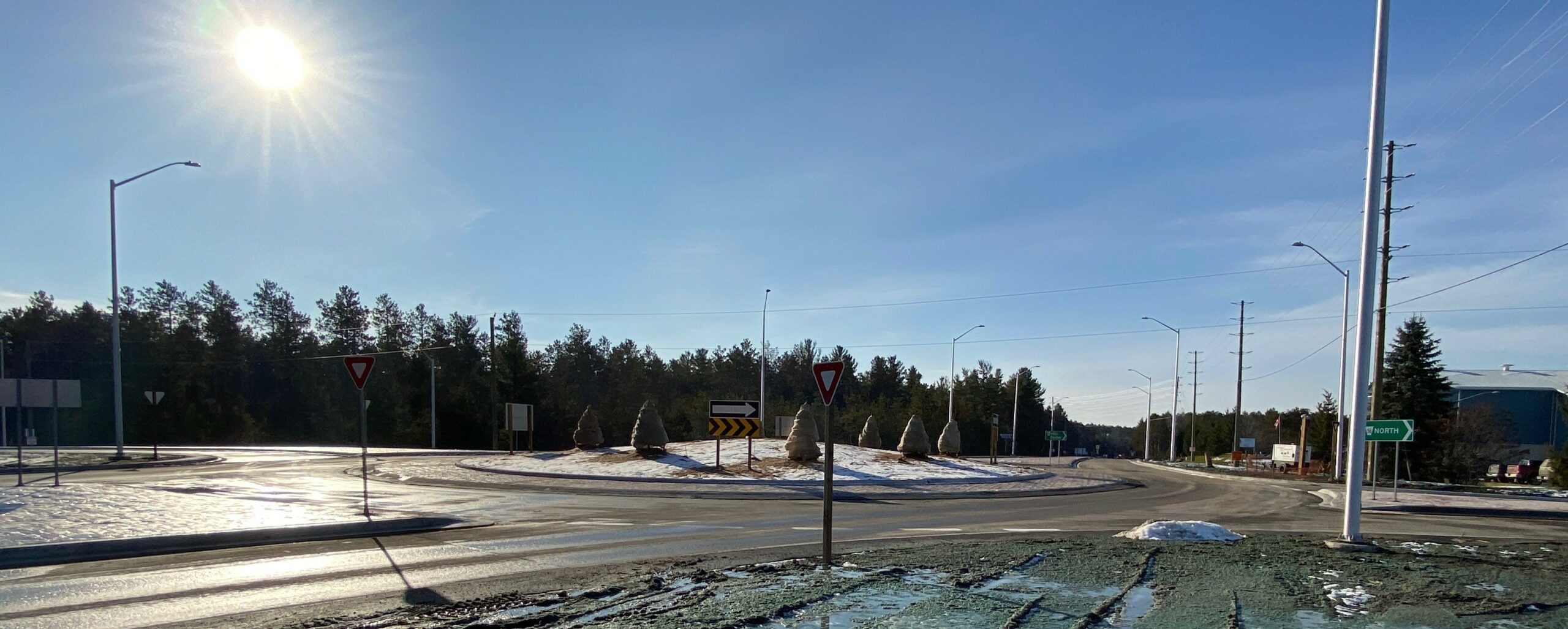 County Road 56 and 21 Roundabout Background Image