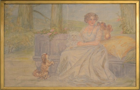 Lady Sarah Maitland, painted by Elizabeth A. Birnie, pre-1914 
Source: Courtesy of Simcoe County Museum 