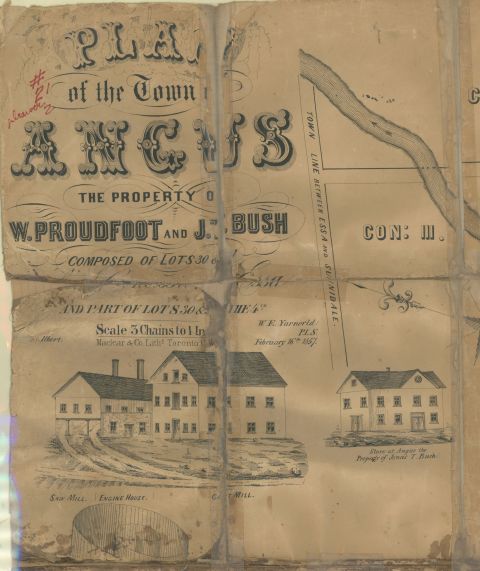 Plan of the Town of Angus, 1857.