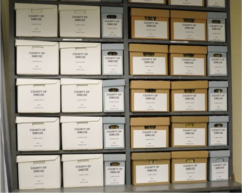 ​​​​​Simcoe County Clerk's Office records, ca. 2009.
