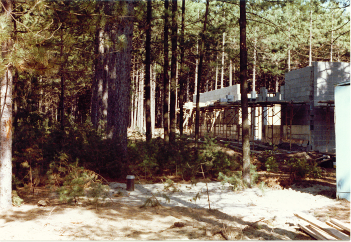 Site and construction of the Simcoe County Archives building, ca. 1979
